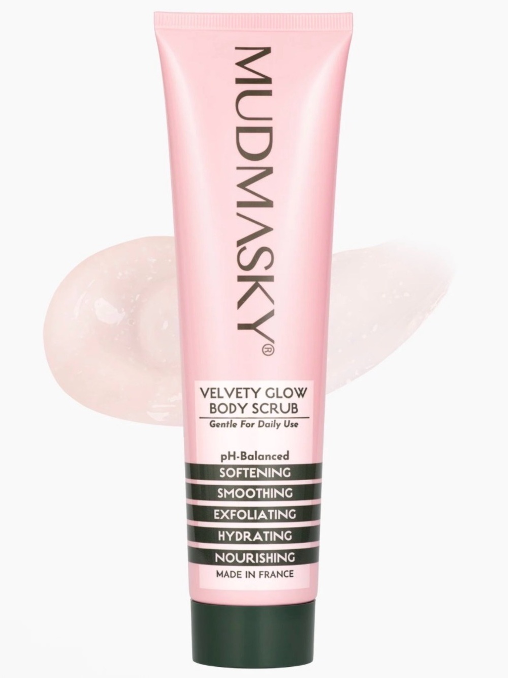 Mudmasky Velvety Glow Body Scrub — Pink Hydrating Exfoliant
